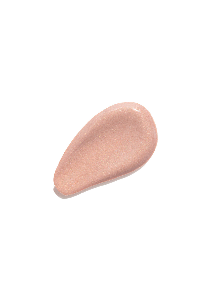 Swatch of Sunglow SPF 35 (lightly pink/rose gold) against a white background.